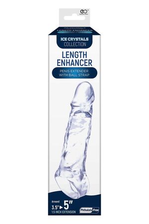 Прозрачная насадка-удлинитель Length Enhancer с подхватом - 16 см.
